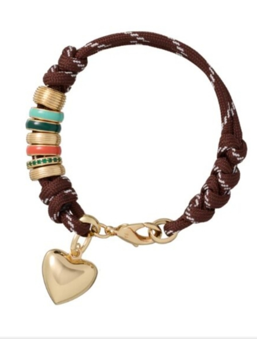 Roxanne Assoulin The Super Size Happy Cord Bracelet With Gold Charm
